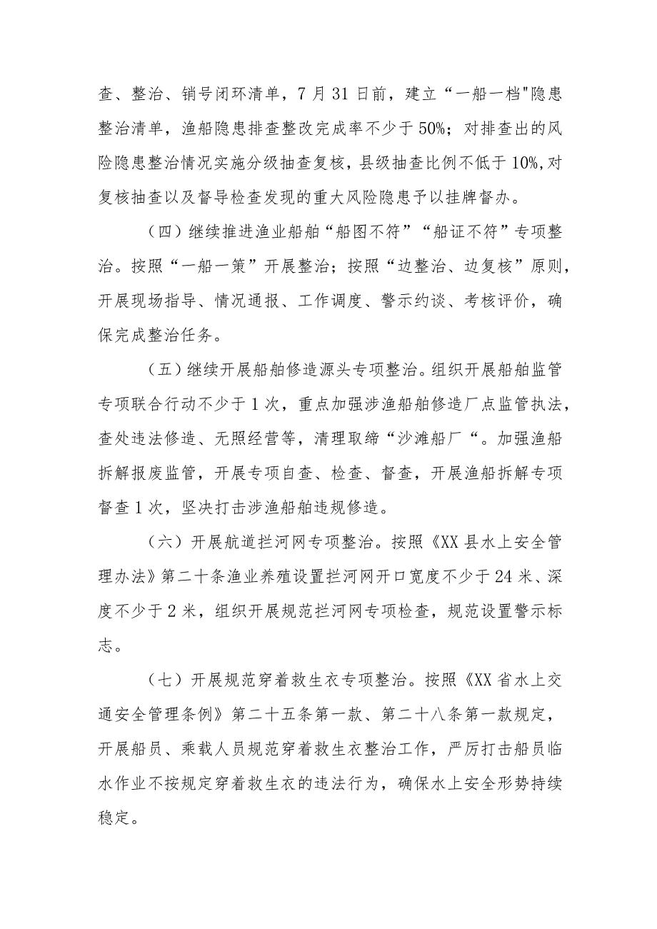 XX县水上安全（交通运输领域）风险隐患大排查大整治提升攻坚行动方案.docx_第3页