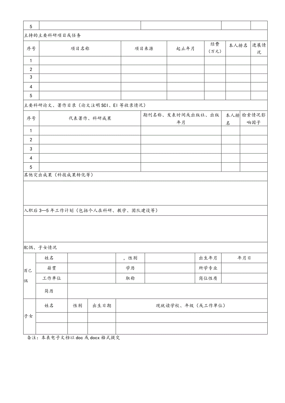 金华高等研究院金华理工学院筹建办高层次人才应聘报名表.docx_第3页