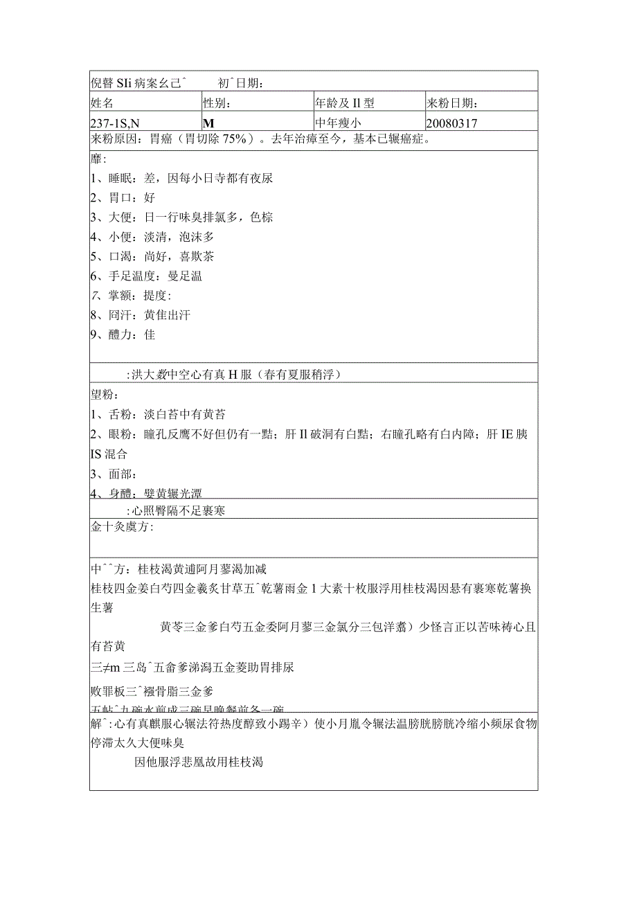 资深中医医师病案记录-中药方 (319).docx_第1页