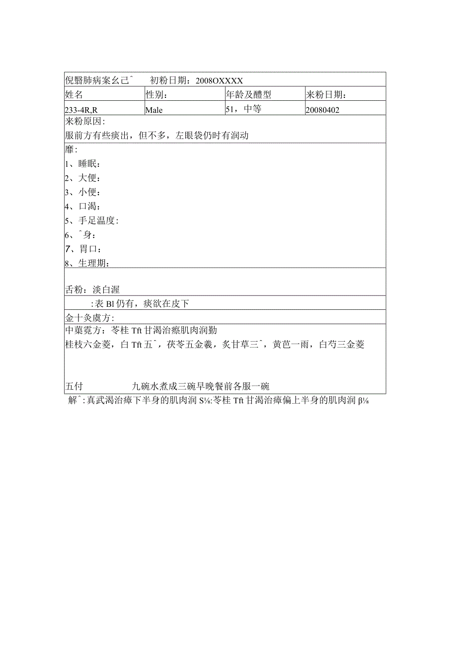 资深中医医师病案记录-中药方 (313).docx_第1页