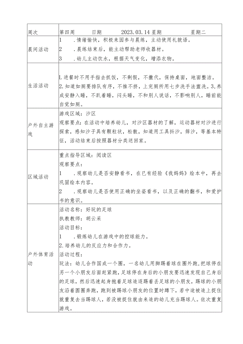 幼儿班小五班备课本第4周教案.docx_第1页