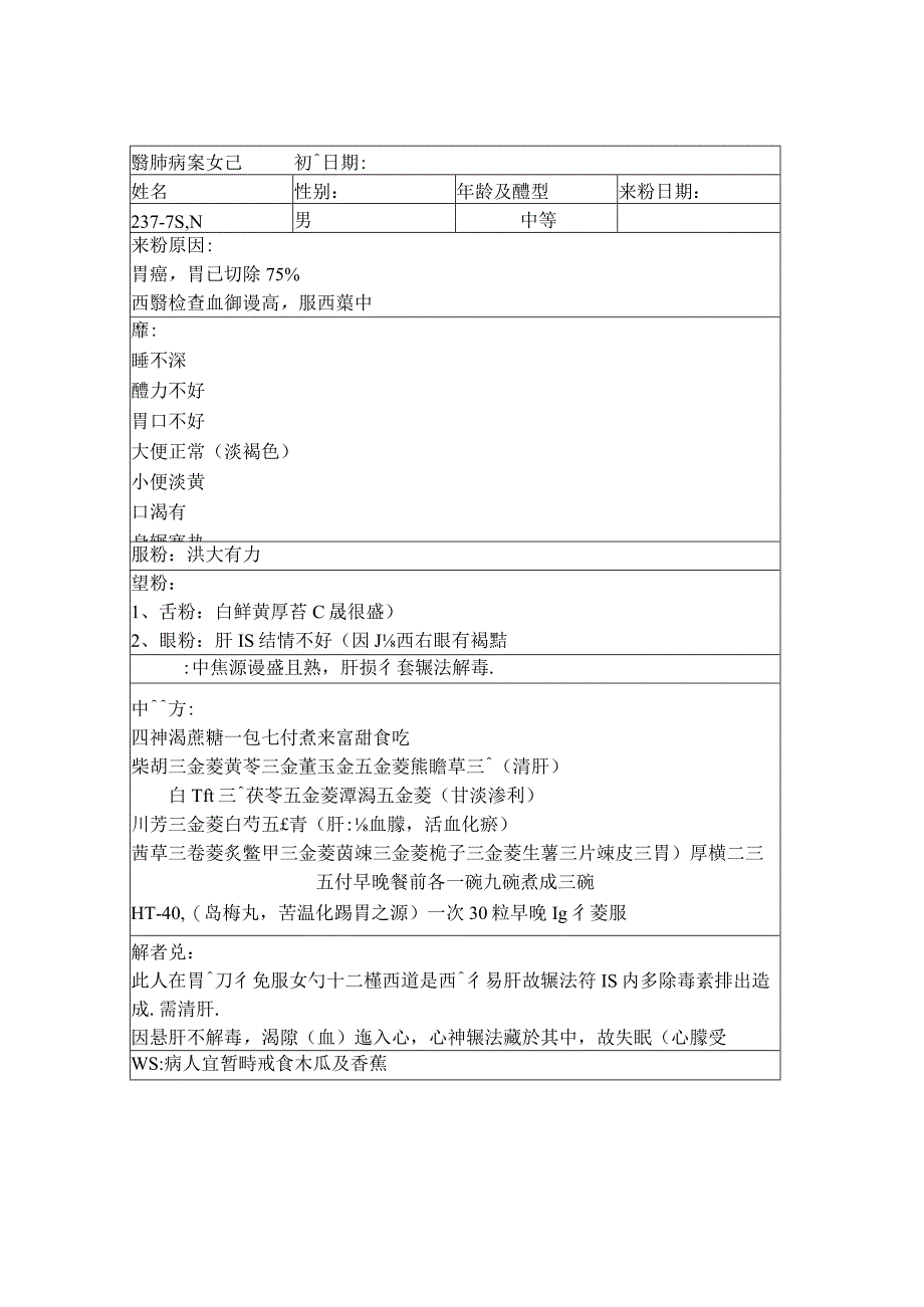 资深中医医师病案记录-中药方 (325).docx_第1页