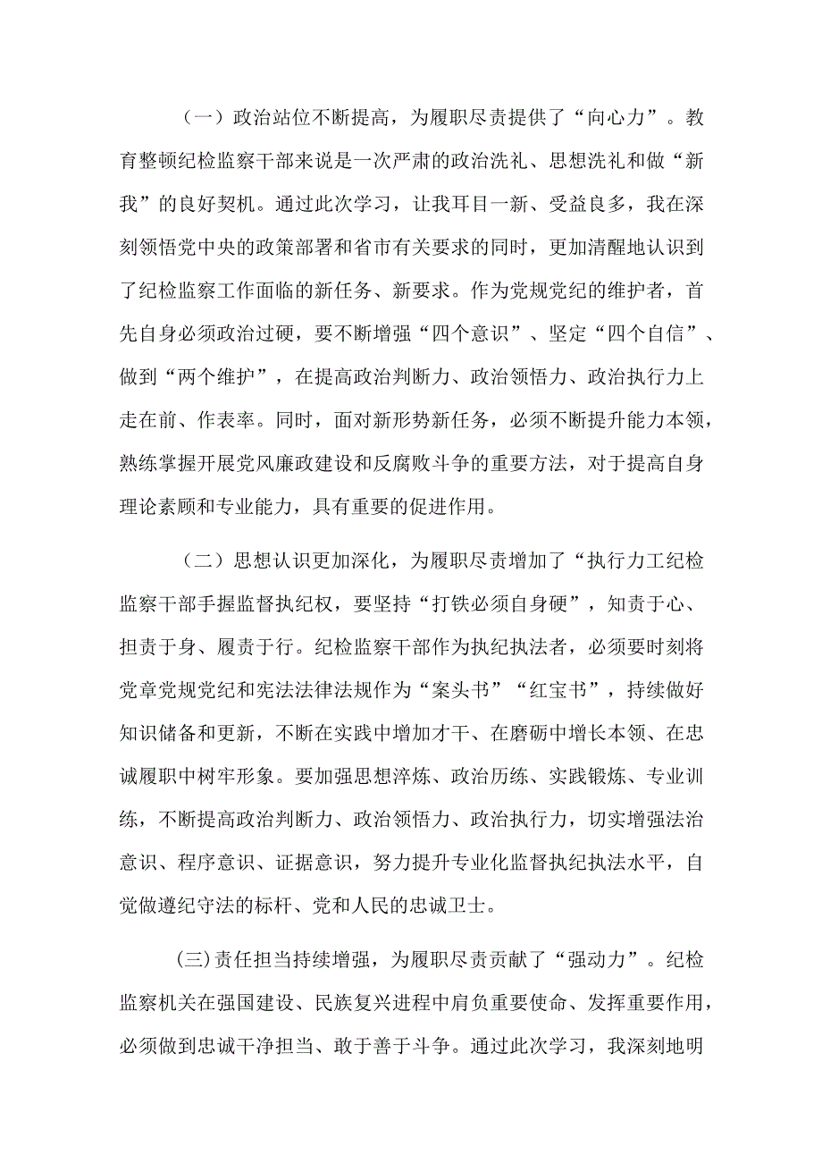 纪检监察干部队伍教育整顿党性分析报告材料.docx_第2页