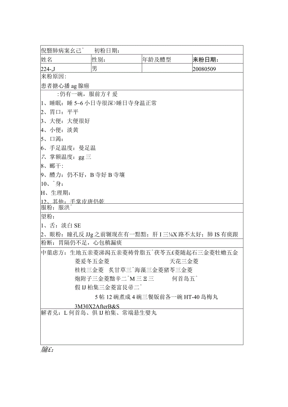 资深中医医师病案记录-中药方 (296).docx_第1页