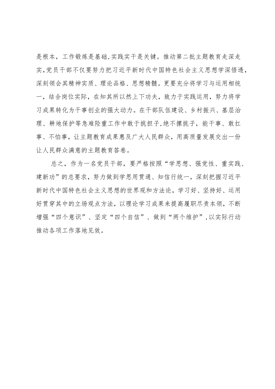 党员干部第二批主题教育研讨发言材料：坚持“学、干”重点将第二批主题教育走深走实.docx_第3页