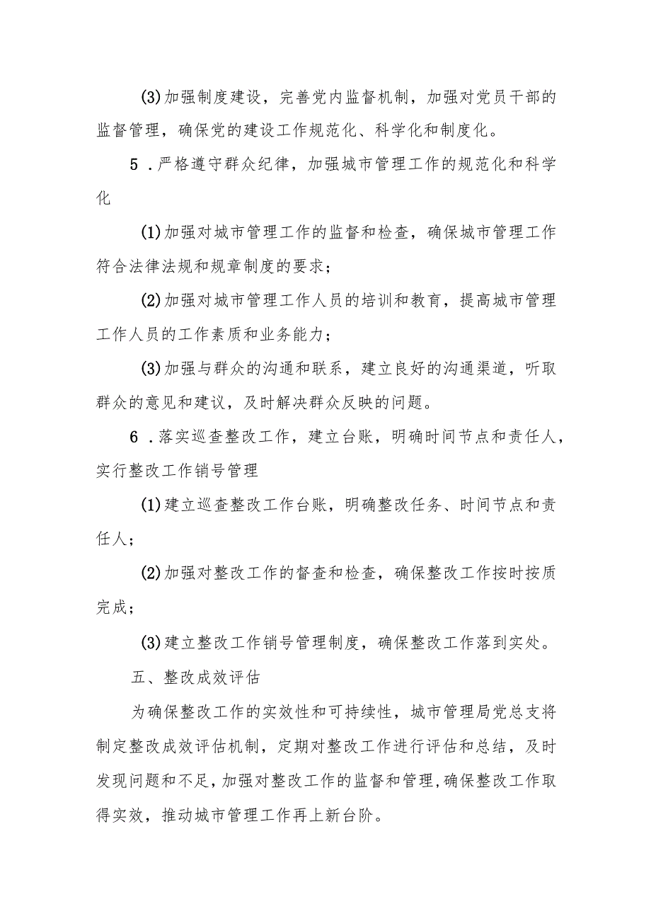 城市管理局党总支关于落实县委巡察组巡察反馈意见的整改方案.docx_第3页