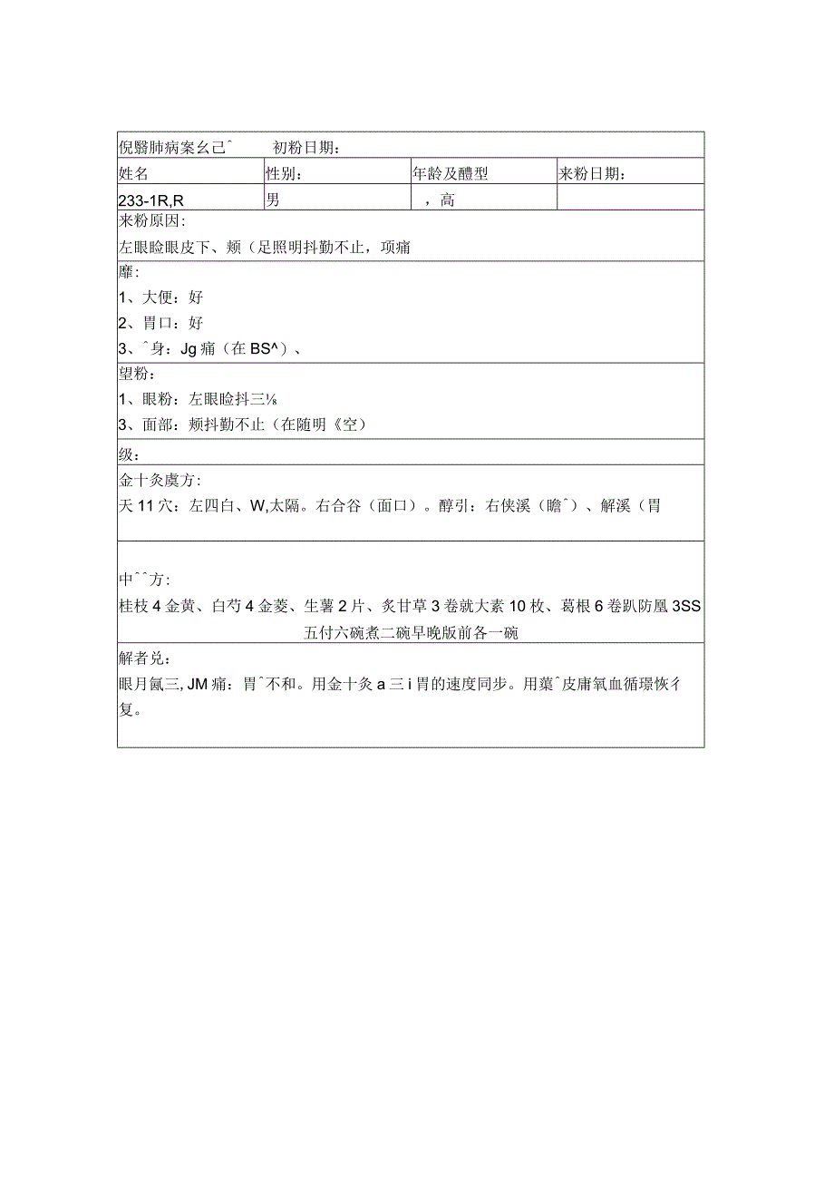 资深中医医师病案记录-中药方 (310).docx_第1页