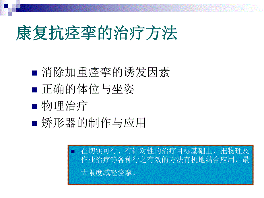 康复抗痉挛的治疗方法.ppt_第1页