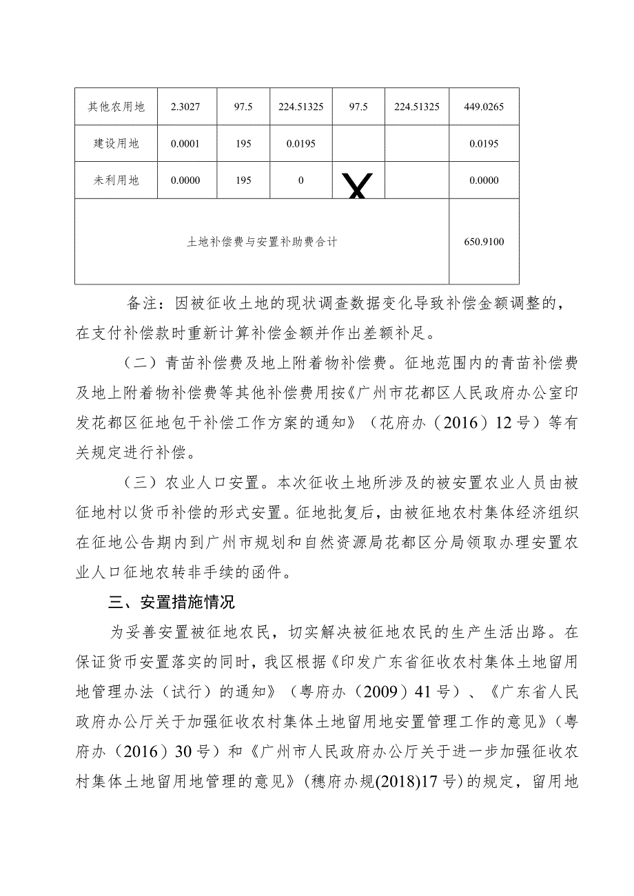 关于广州花都临空数智港启动区地块一期用地项目的征地补偿安置方案.docx_第3页