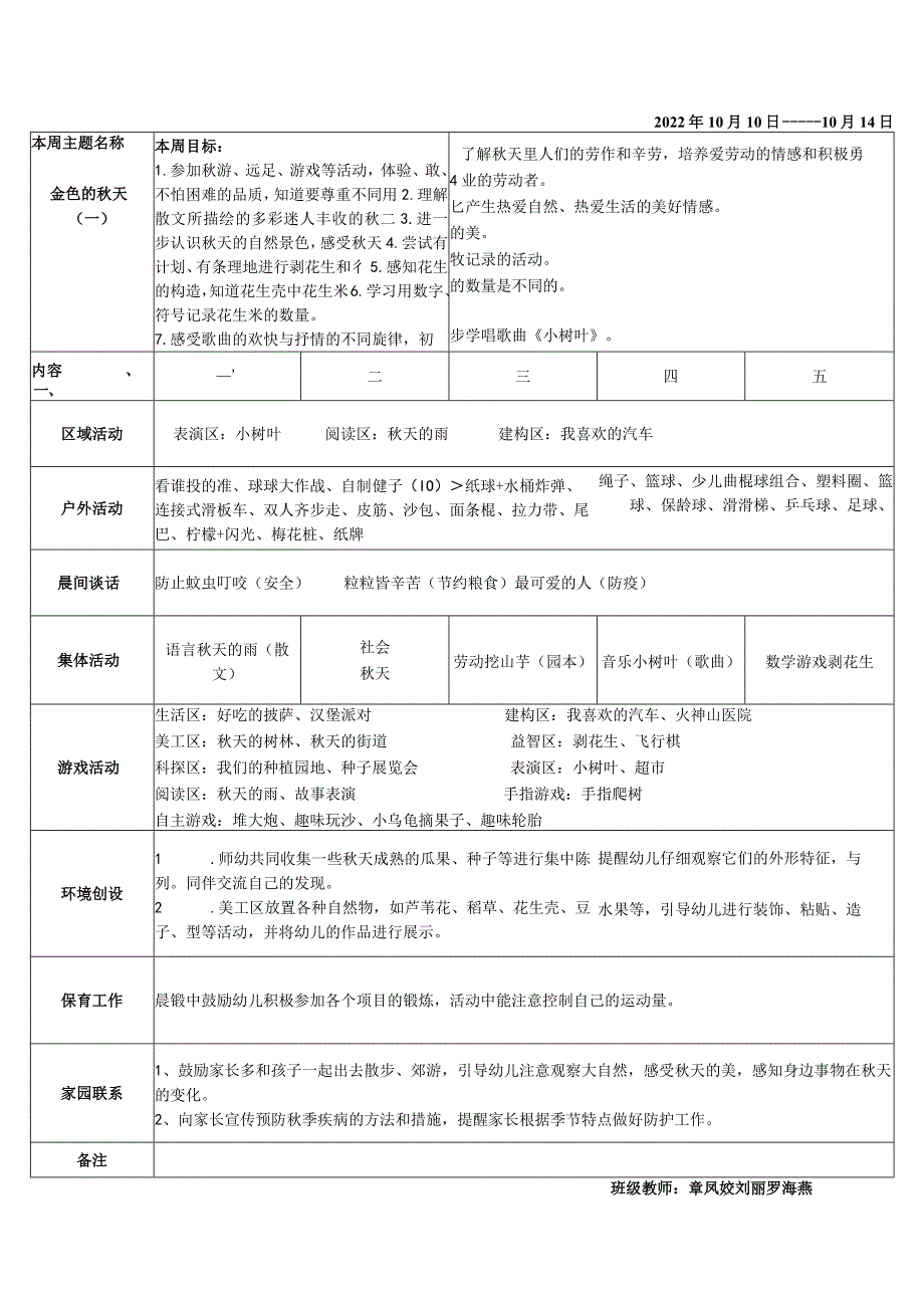 三河口幼儿园大6班第七周活动计划表.docx_第1页