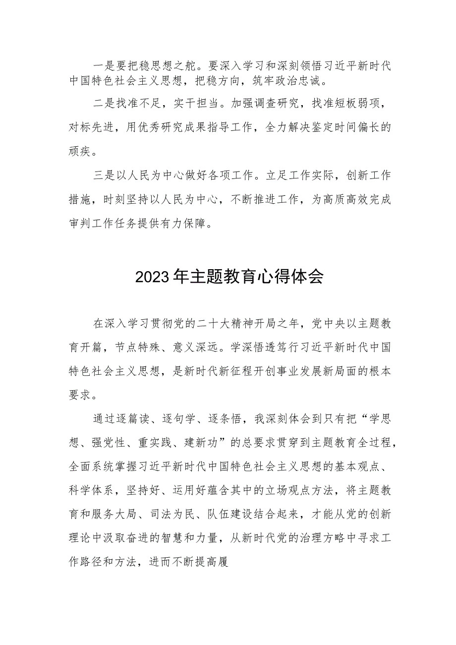 司法干部关于主题教育心得体会简短发言(五篇).docx_第2页