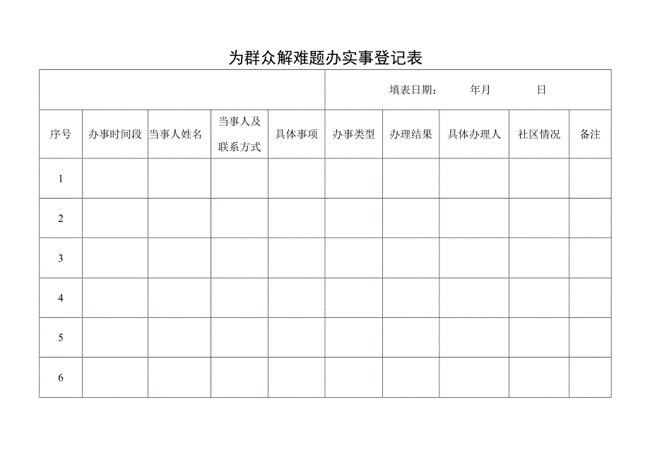 为群众解难题办实事登记表.docx_第1页