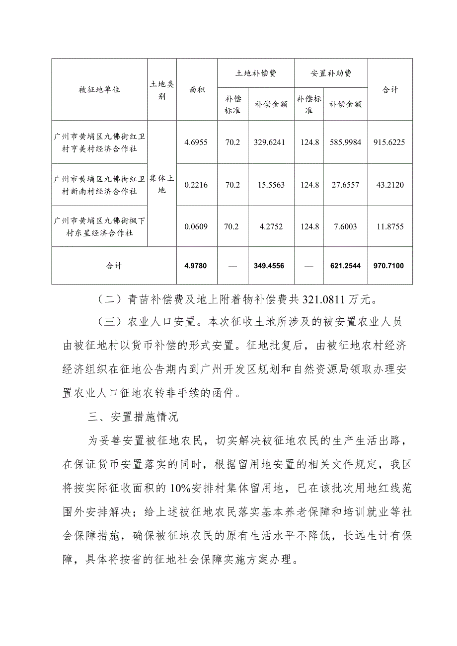 关于广州市黄埔区中新广州知识城2022年度第十七批次城镇建设用地征地补偿安置方案.docx_第2页