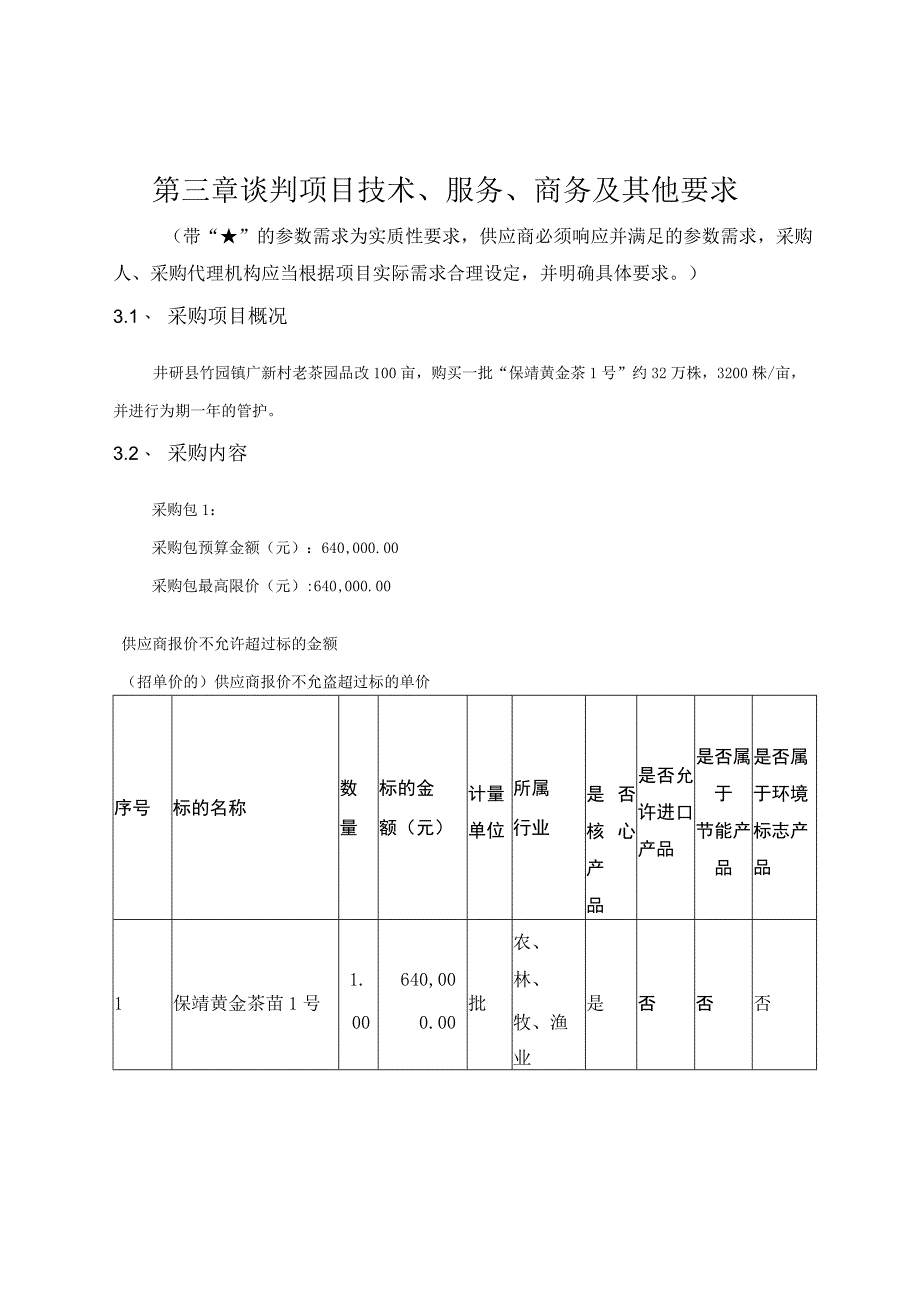 第三章谈判项目技术、服务、商务及其他要求.docx_第1页