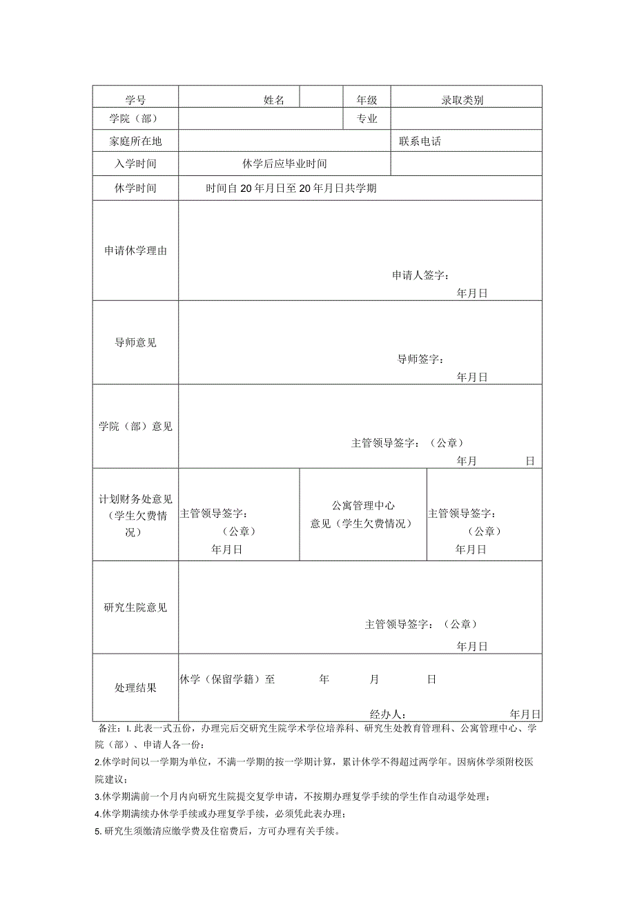 云南师范大学研究生休学（保留学籍）申请审批表.docx_第1页