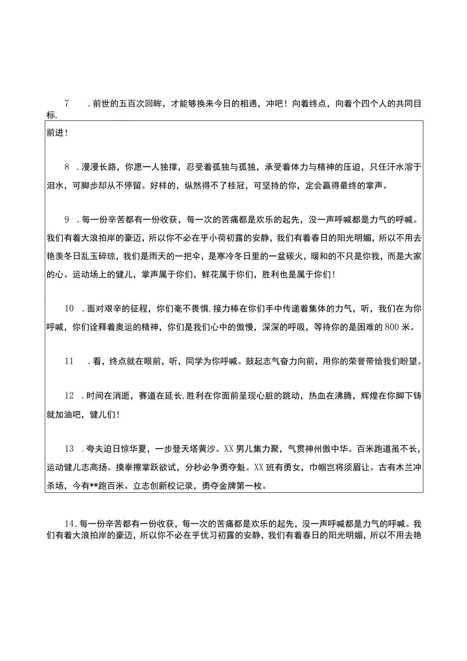 运动会加油稿跑步运动员30字.docx_第2页