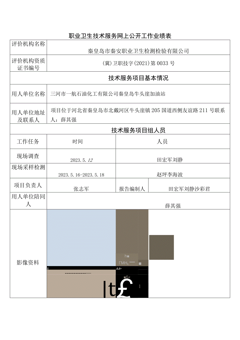 职业卫生技术服务网上公开工作业绩表.docx_第1页