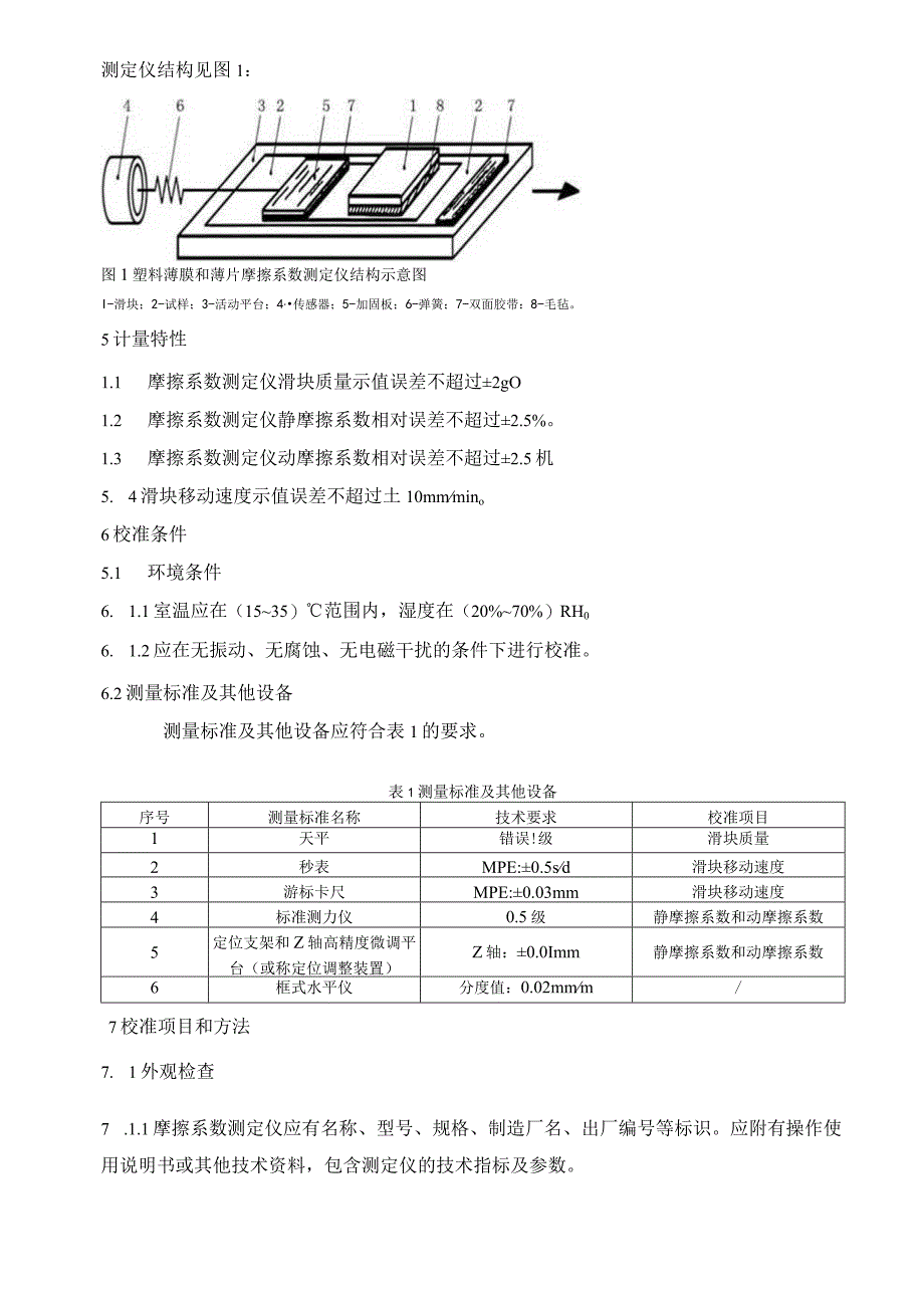 塑料薄膜和薄片摩擦系数测定仪校准规范.docx_第2页