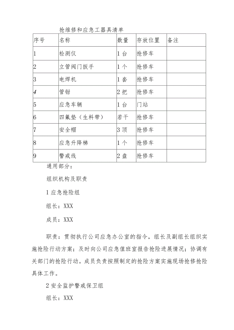 燃气有限公司楼外盘、立管、架空管道天然气泄漏突发事件现场处置方案.docx_第3页