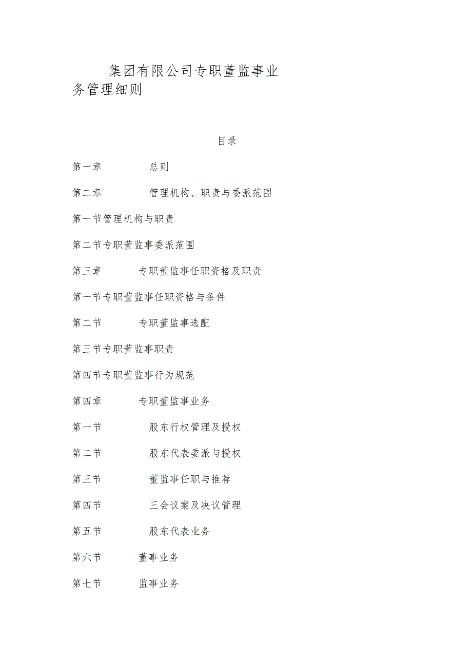 集团有限公司专职董监事业务管理细则.docx_第1页