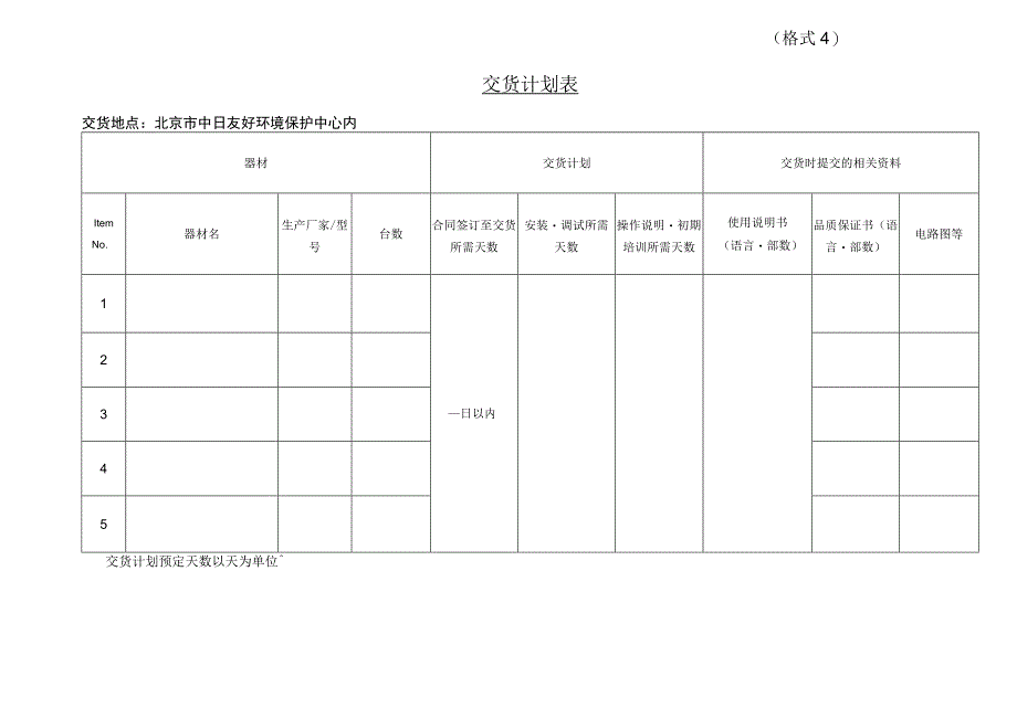 (格式4)交货计划表【模板】.docx_第1页