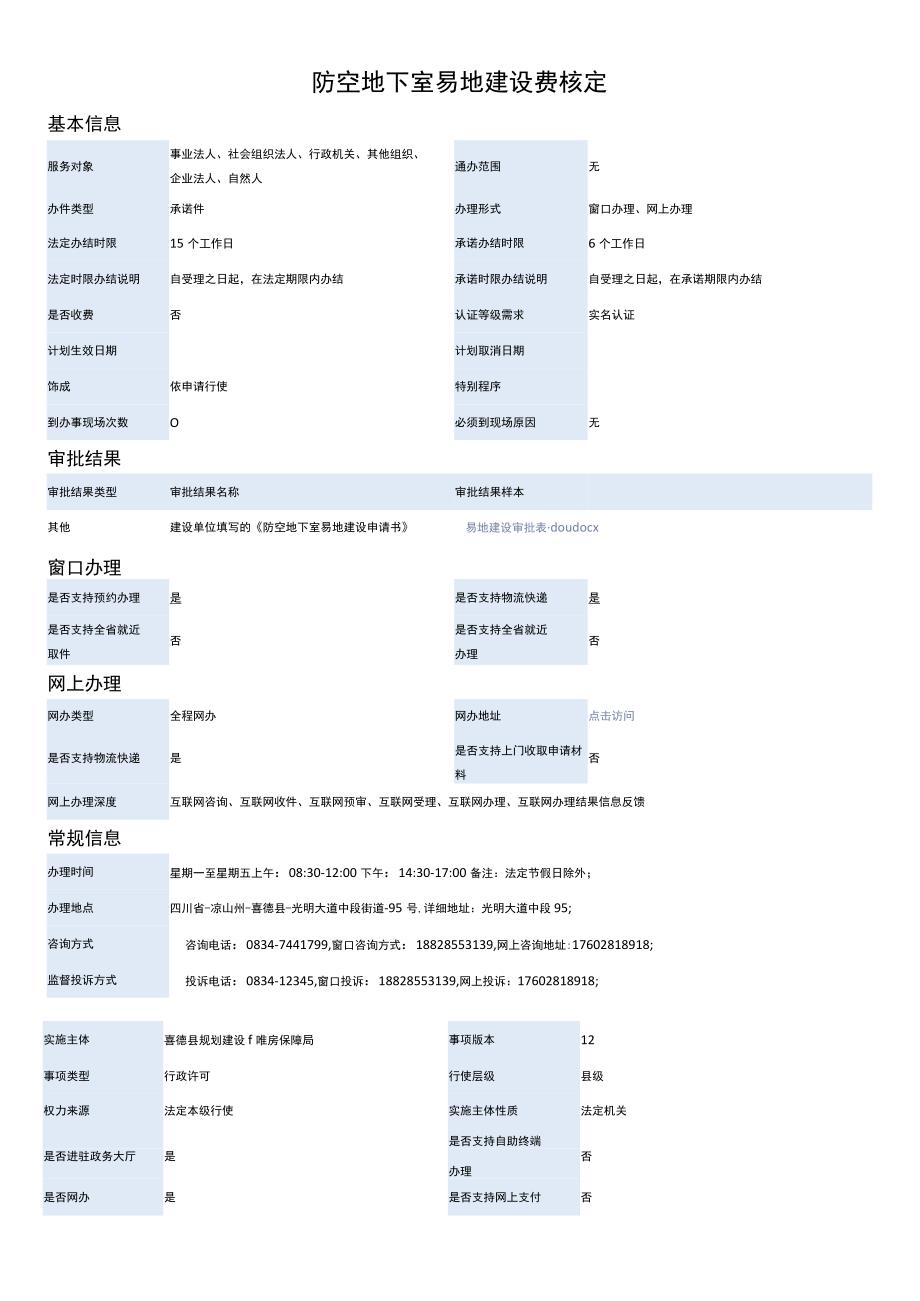 防空地下室易地建设费核定.docx_第1页