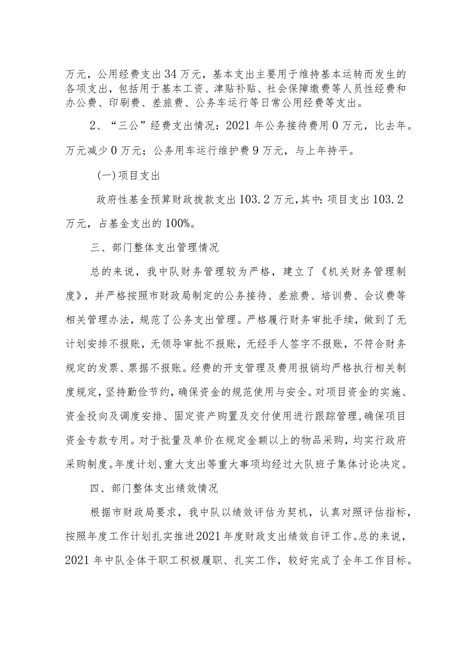 规划行政执法直属中队整体支出绩效评价报告.docx_第2页