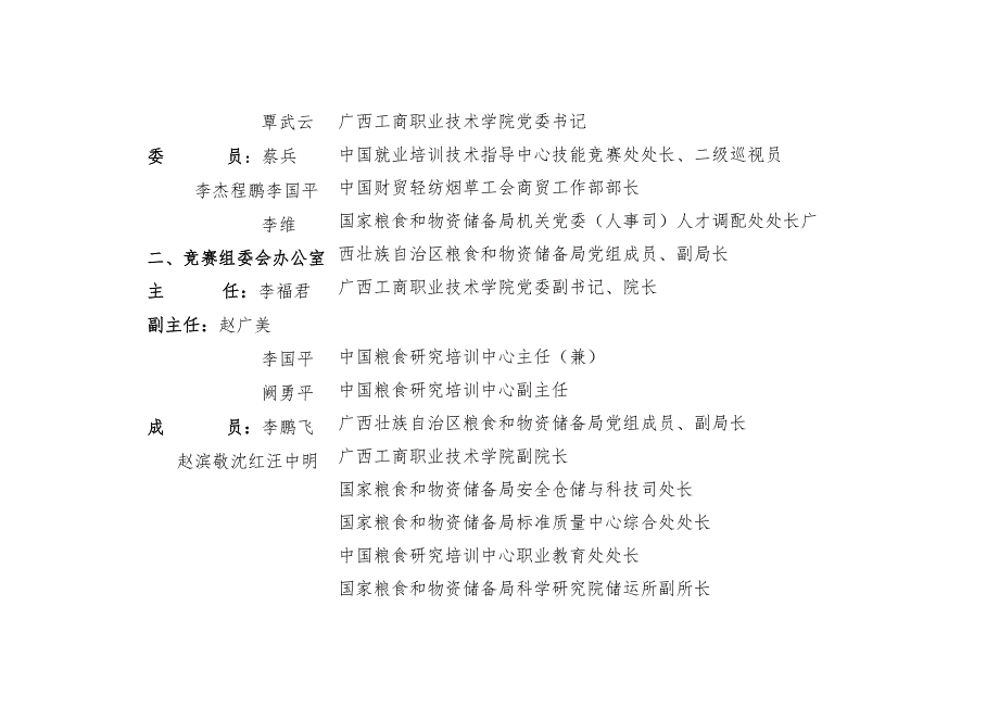 第六届全国粮食行业职业技能竞赛组织委员会.docx_第2页