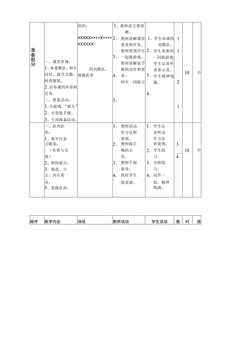 四年级上册小学体育教案表格.docx_第3页