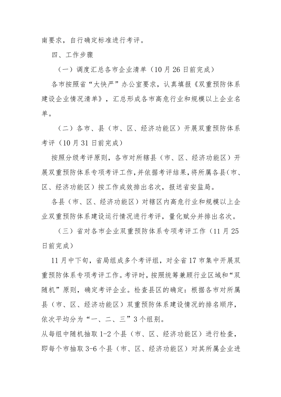 全省安全生产风险分级管控和隐患排查治理双重预防体系考评工作方案.docx_第2页