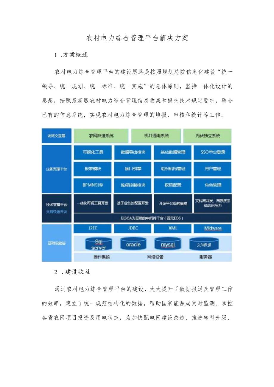 农村电力综合管理平台解决方案.docx_第1页