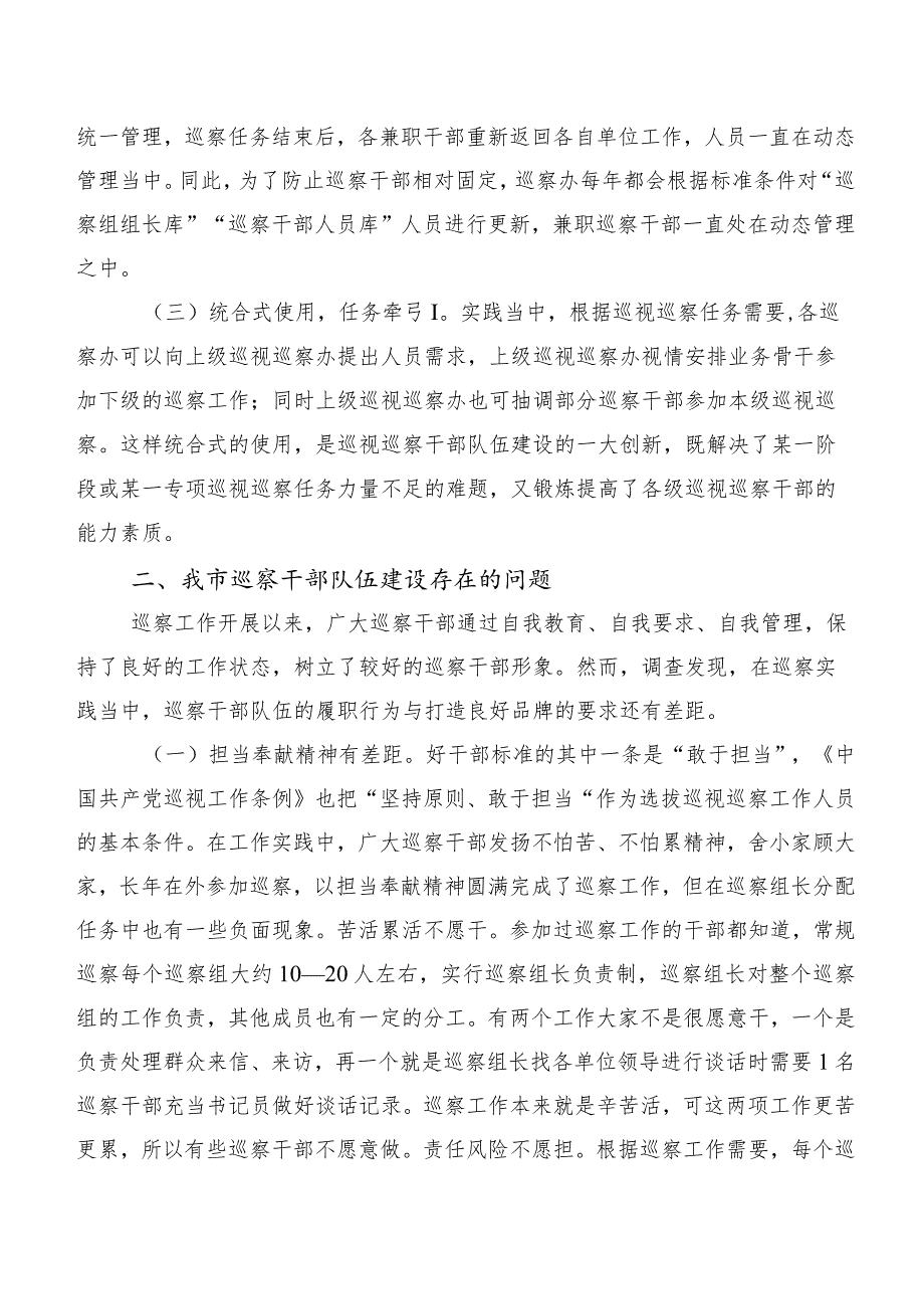 紧贴巡察干部队伍特点加强巡察干部教育管理——全市巡察干部队伍建设工作调研报告.docx_第2页