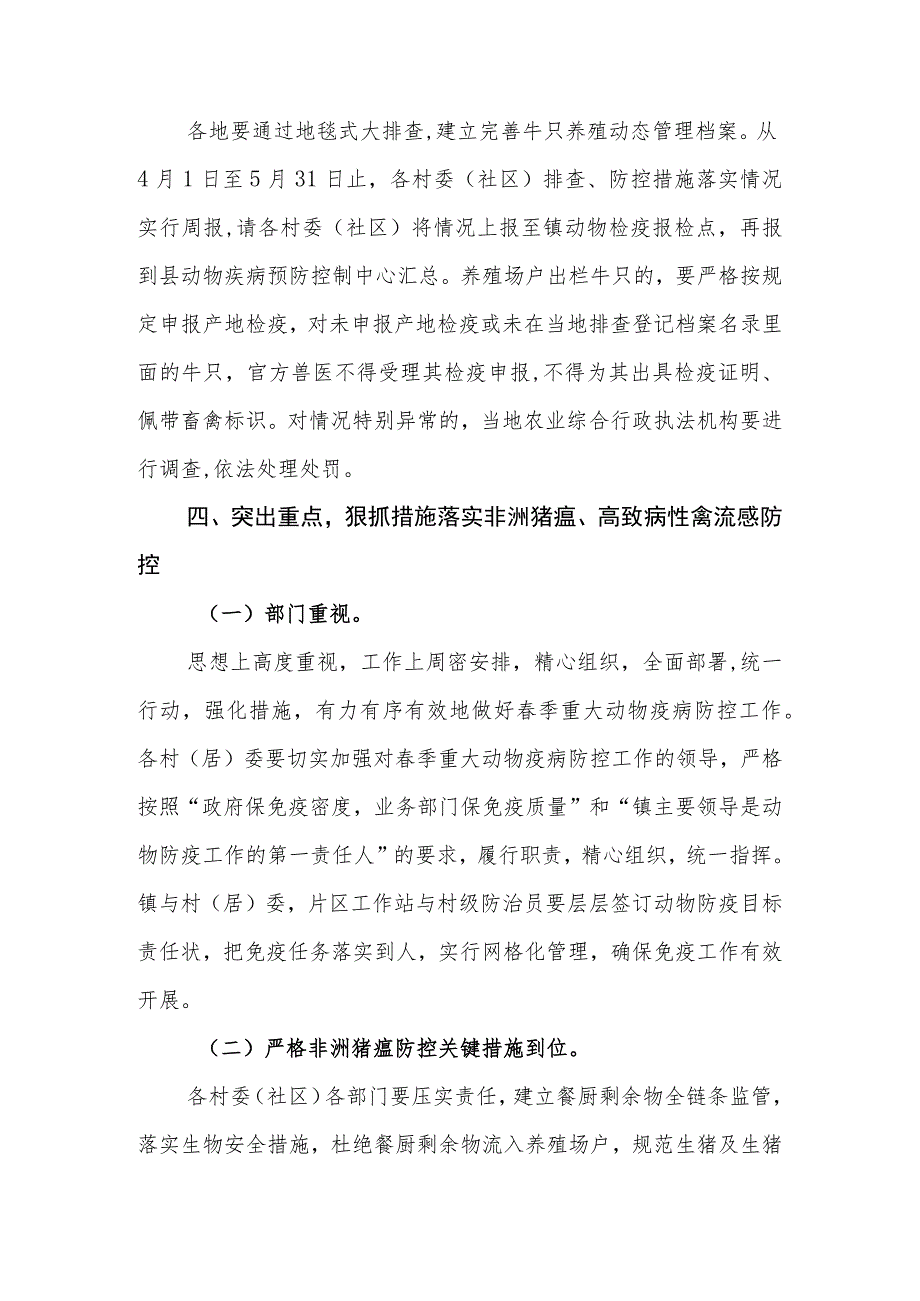 XX镇2023年春季重大动物疫病防控工作方案.docx_第3页