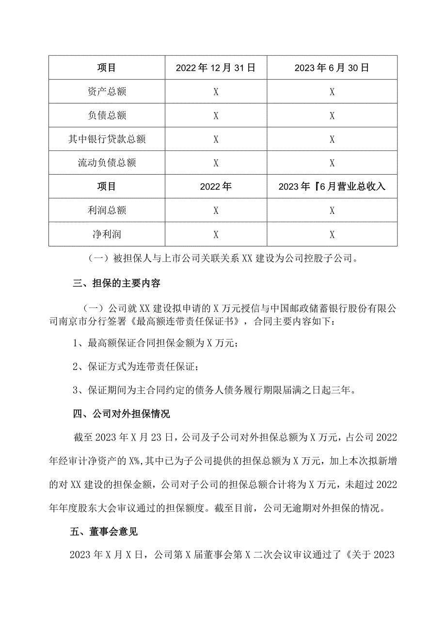 XX水务股份有限公司关于为子公司提供融资担保进展的公告.docx_第3页