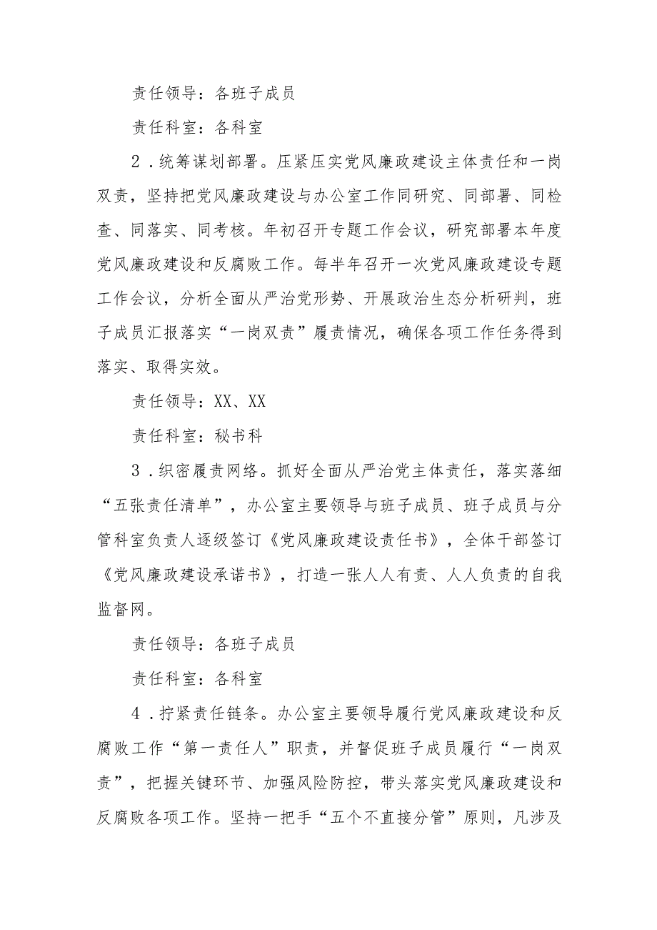 2023年度县委办党风廉政建设和反腐败工作要点和责任分工.docx_第2页