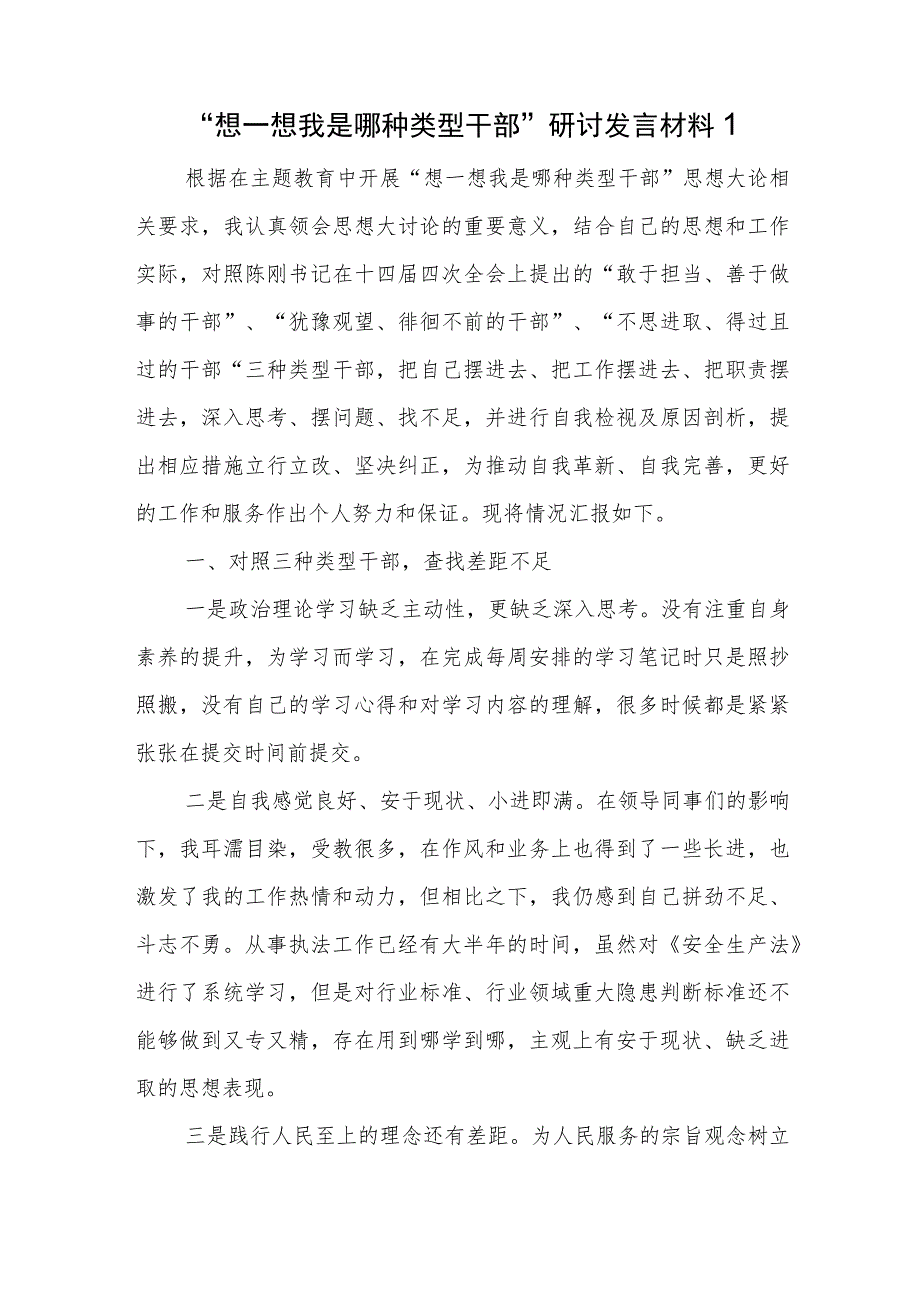 基层党员干部个人2024年我是哪种类型干部研讨交流发言材料4篇.docx_第2页