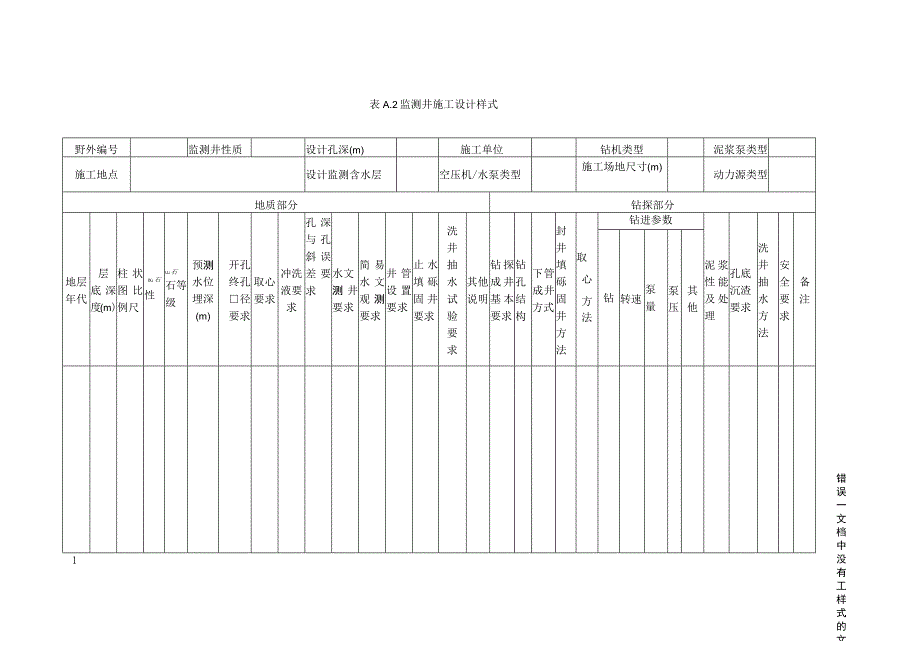 地下水监测井建设用表、施工过程记录表、抽水试验与采样表格、辅助设施结构示意图、监测井成果资料.docx_第2页