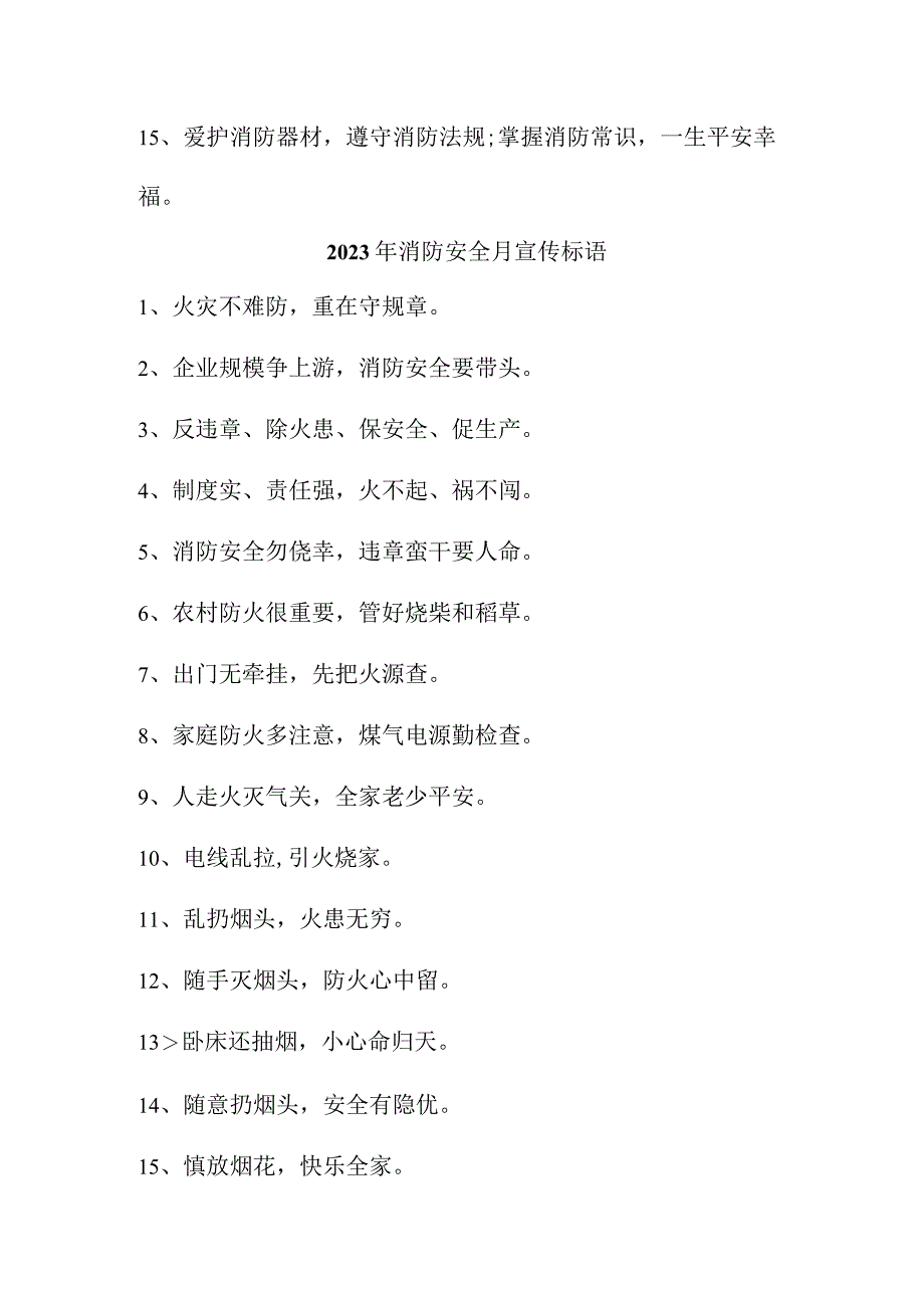 2023年民营企业消防安全月宣传活动标语 （合计4份）.docx_第2页