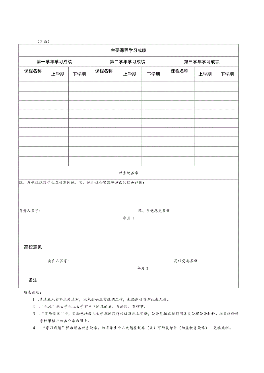 甘肃省2024年选调应届优秀大学毕业生报名推荐登记表.docx_第2页