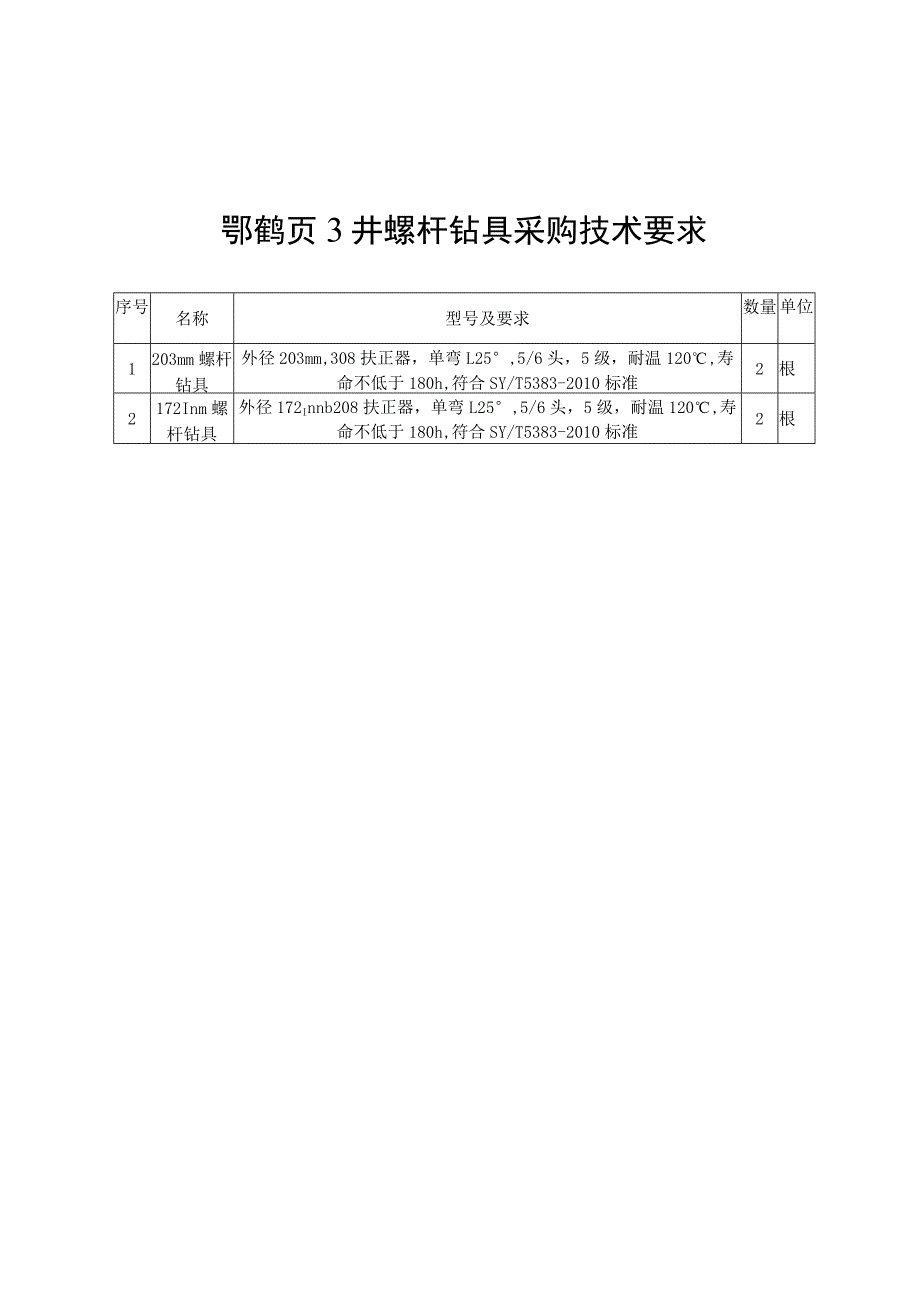 鄂鹤页3井螺杆钻具采购技术要求.docx_第1页