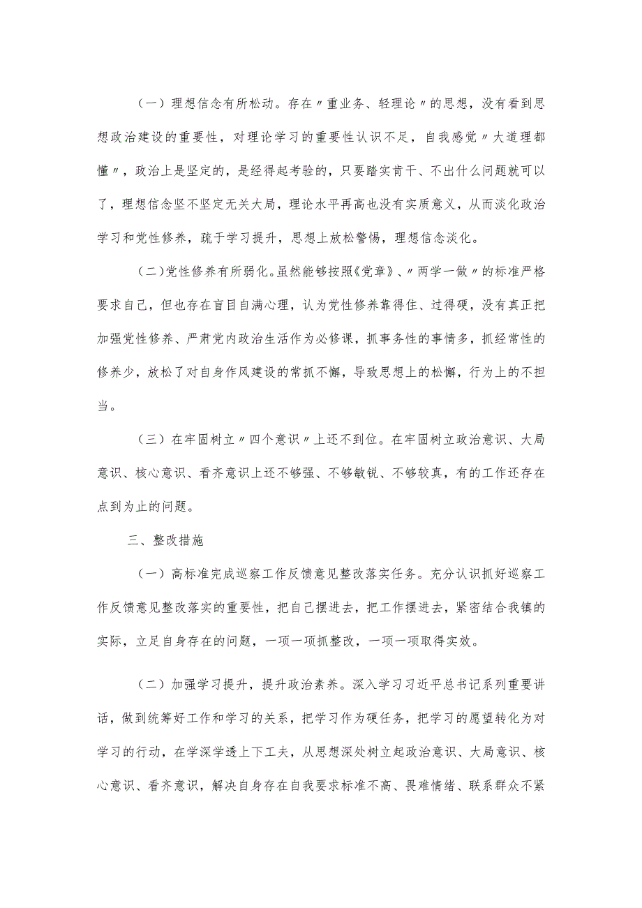 巡视整改专题民主生活整改报告材料.docx_第2页