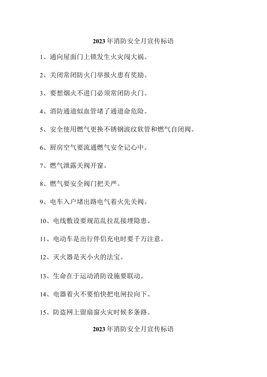 2023年危化企业《消防安全月》宣传活动标语 （汇编4份）.docx_第2页