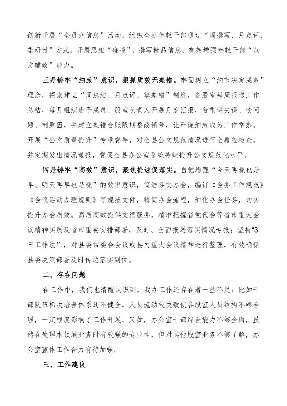 秘书长办公室主任会议工作汇报问题建议总结报告.docx_第2页