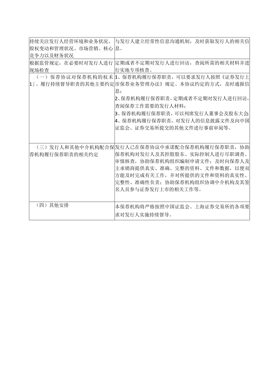 XX证券关于对XX股份有限公司发行发行可转债持续督导期间的工作安排（2023年）.docx_第2页