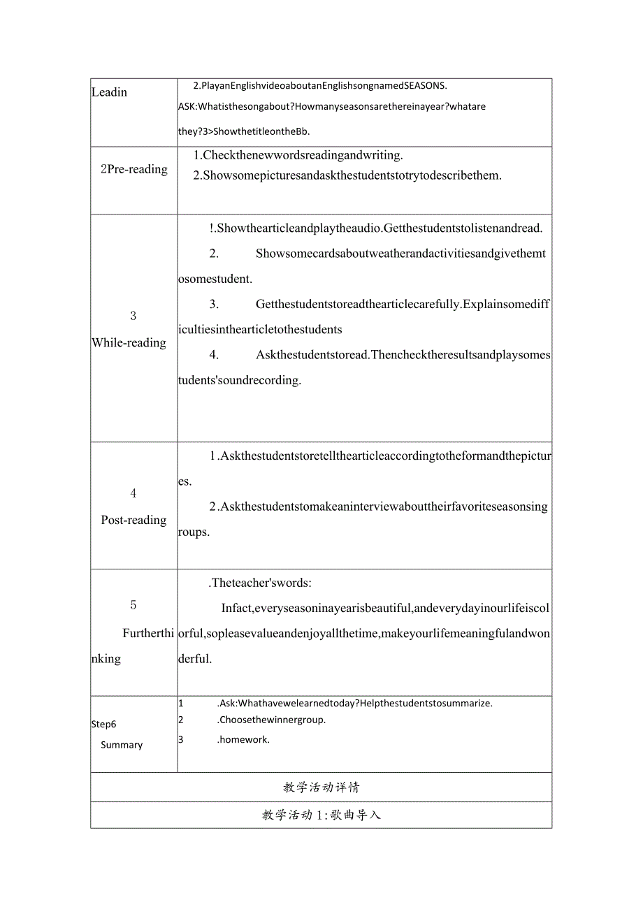 《The four seasons》教学设计.docx_第2页