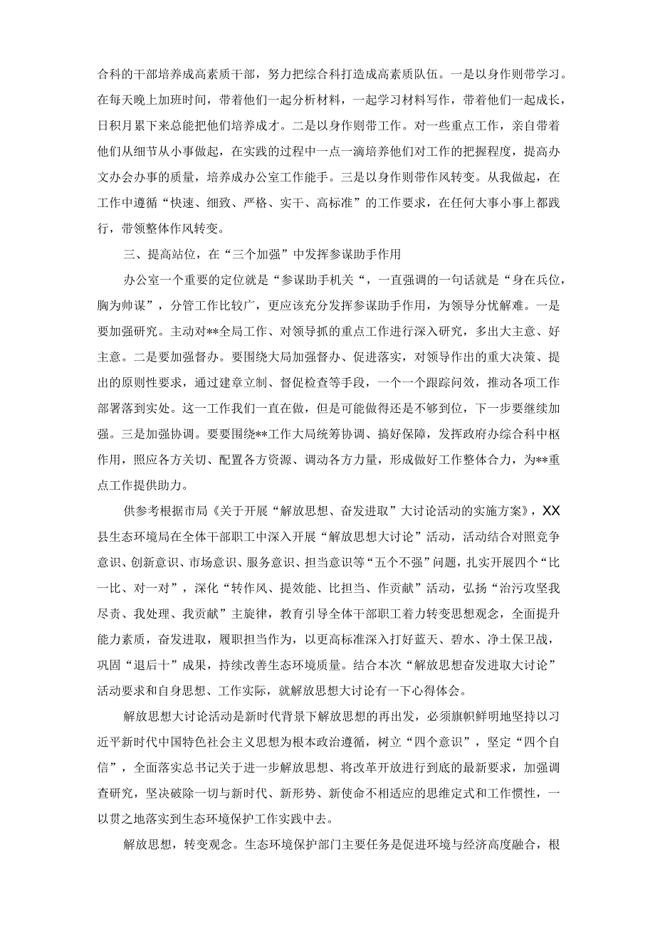 2022年喜迎二十大座谈会上的发言材料：在“三个三”中不断做好做优政府办工作.docx_第2页