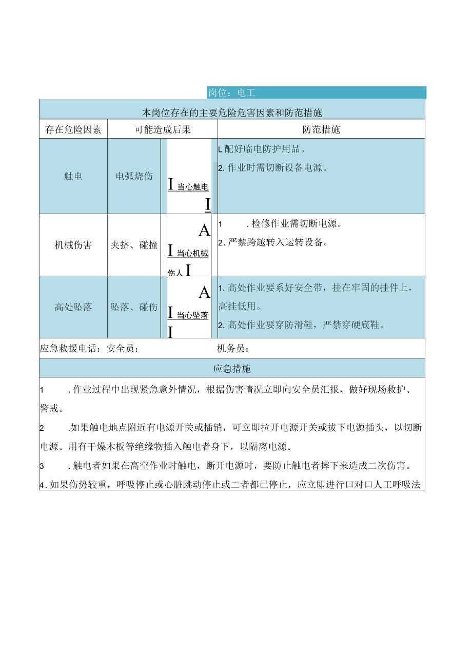 安全生产风险告知卡.docx_第1页