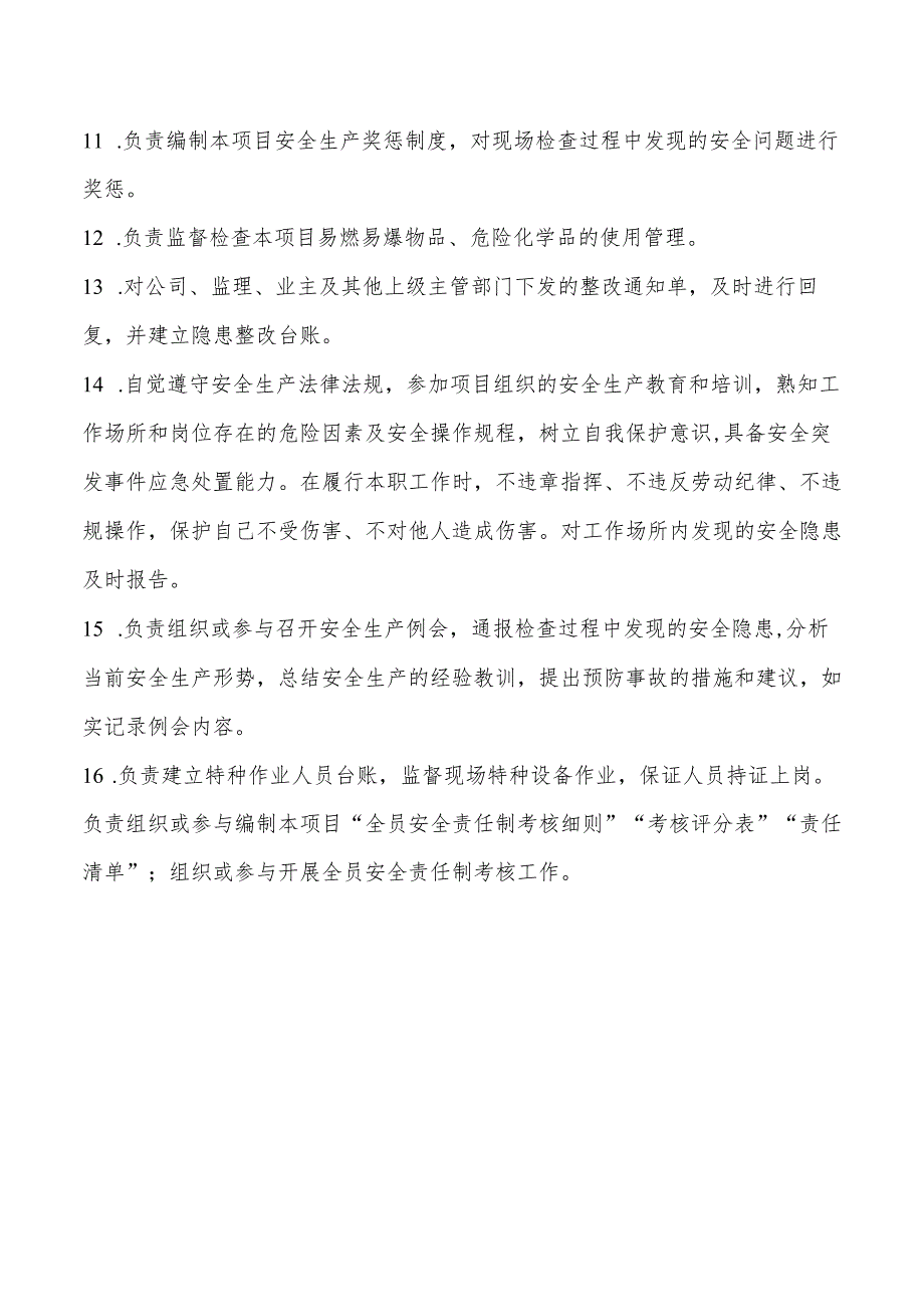 安全监督部部长安全生产责任清单.docx_第2页