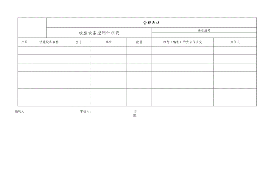 设施设备控制计划表.docx_第1页