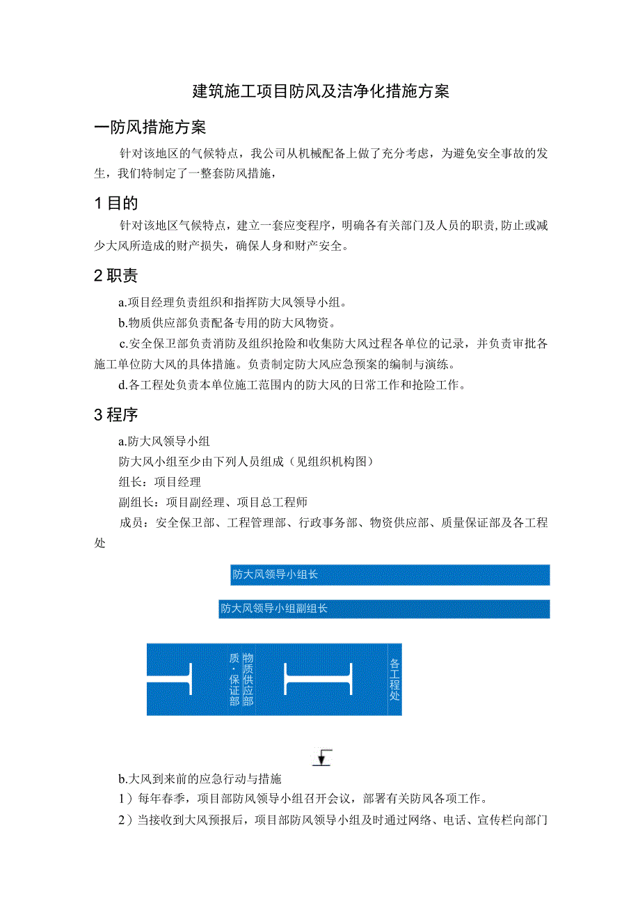 建筑施工项目防风及洁净化措施方案.docx_第1页